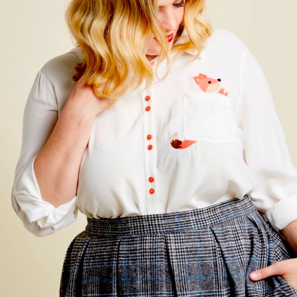 ModCloth Fox Blouse